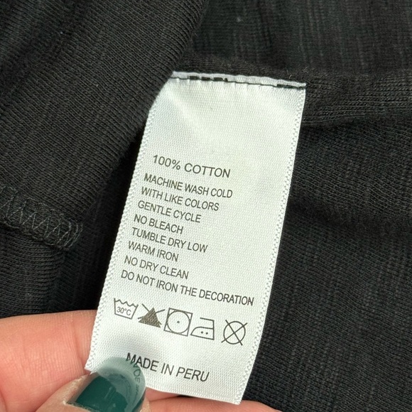 Leallo Black Wrap Dress Cotton Half Sleeve Size Medium EUC Casual Travel Dress - Picture 9 of 10